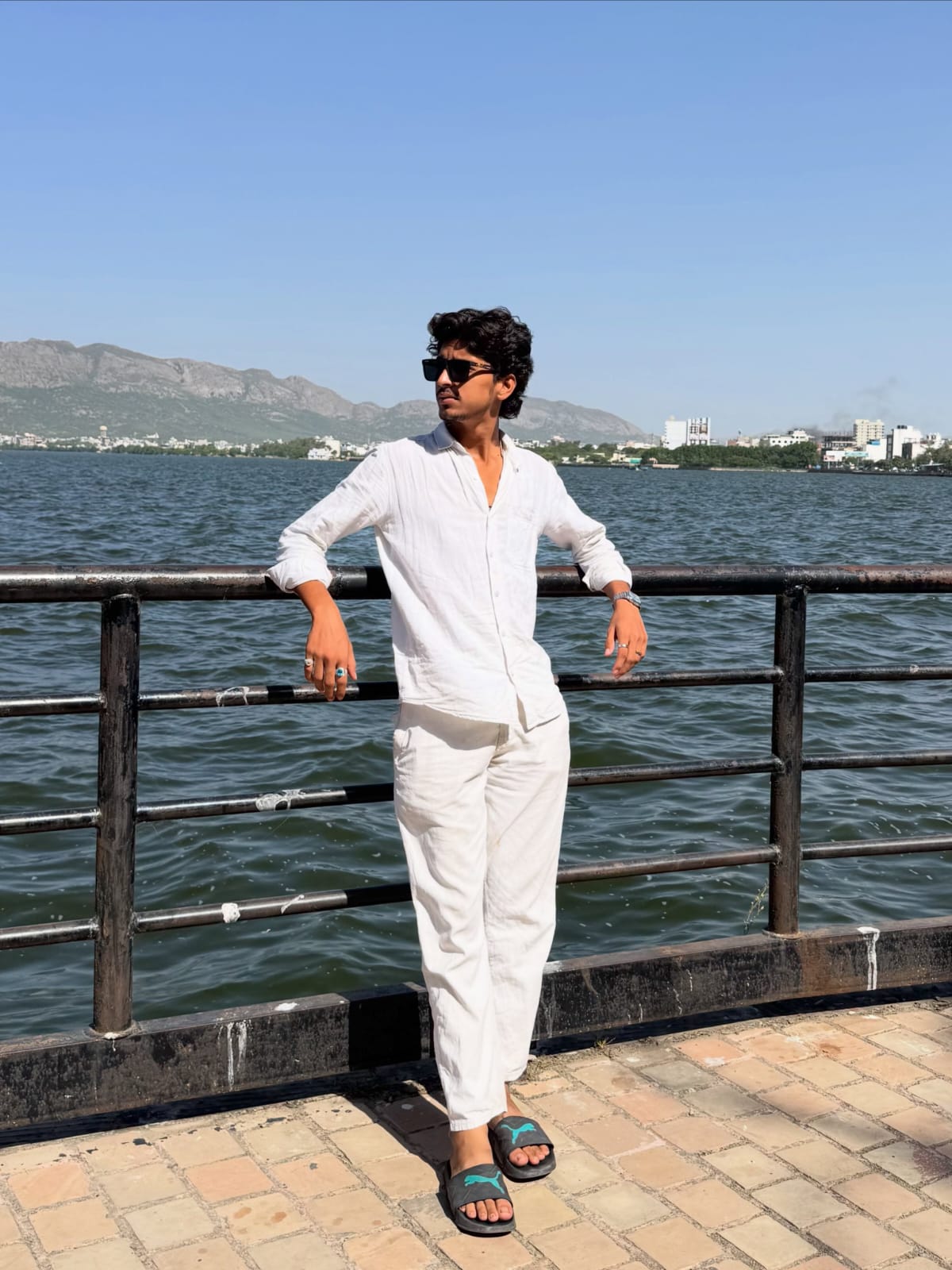 Haidar enjoying a day out by the water